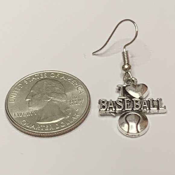 Baseball Earring, Sports Earring, Athletic Earring, Baseball Jewelry, Gift Idea - Picture 4 of 6